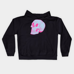 Skull Doodle (Pink) Kids Hoodie